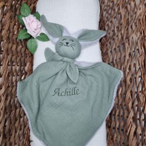 Doudou Lapinou - Broderie fait main
