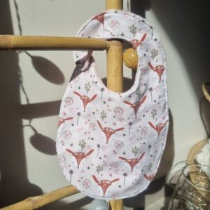 Bavoir en coton et éponge de bambou